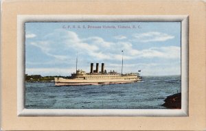 Victoria BC SS 'Princess Victoria' Ship British Columbia WJ Clubb Postcard H49