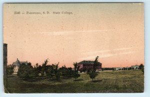 BROOKINGS, SD South Dakota Handcolored Partial Panorama c1910s Postcard