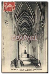 Postcard Old Avignon Interior of Papal Palace Corridor Conclave