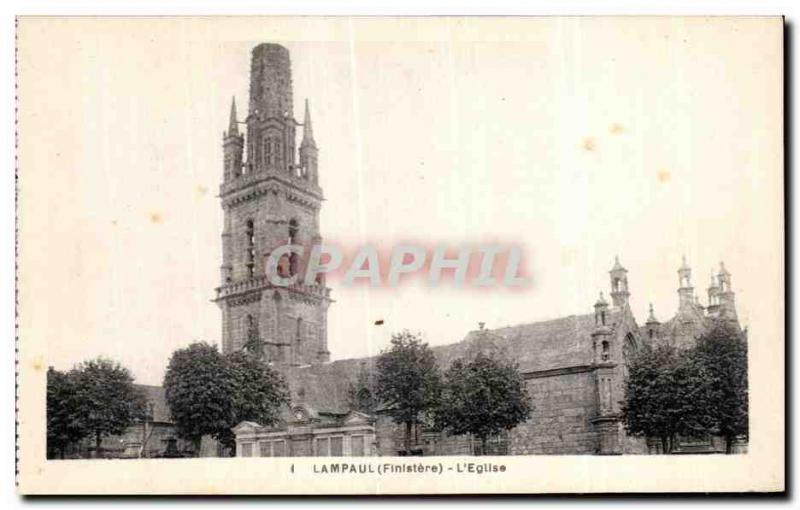 Old Postcard Lampaul (Finistere) The Church