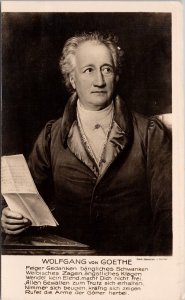 Wolfgang von Goethe Author Poet RPPC Postcard H40 *as is