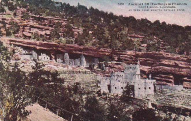 Colorado Manitou Ancient Cliff Dwellings In Phanton Cliff Canyon