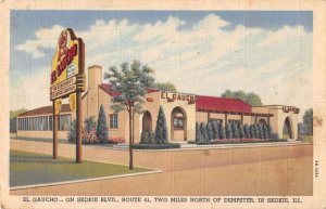 Skokie Illinois El Gaucho Restaurant Vintage Postcard AA35249