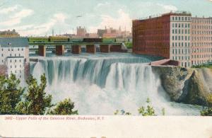 Passenger Train over Upper Falls Rochester New York Williams Hoyt & Co. pm 1909