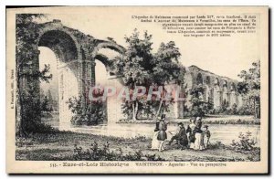 Old Postcard History Eure et Loir Maintenon Aqueduct Perspective