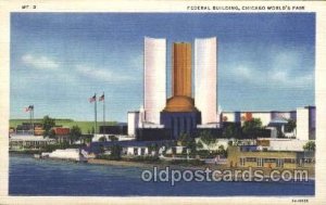 Lagoon and Science Building 1933 Chicago, Illinois USA Worlds Fair Exposition...