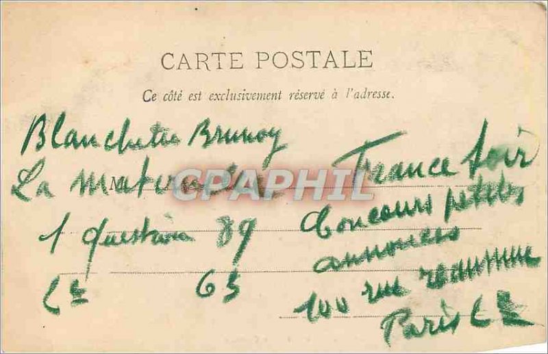 Old Postcard Chambery Castle (map 1900)