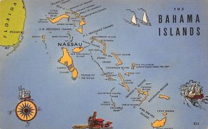 Maps Bahama Islands Nassau 1957