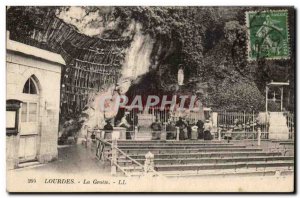 Old Postcard Lourdes Grotto