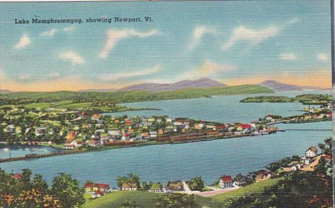 Vermont Newport Aerial View Lake Memphremagog