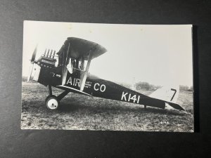 Mint 1919 England Aviation RPPC Postcard K141 Captain Gatherwood Biplane