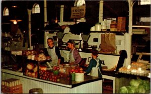 Pennsylvania Amish Country Amish Girls Tending Farmers Market Stand