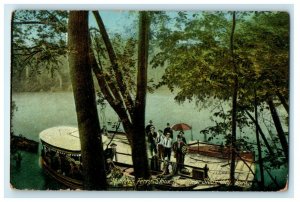 c1910's Hunter's Ferry Sioux River Near Sioux City Iowa IA Antique Postcard