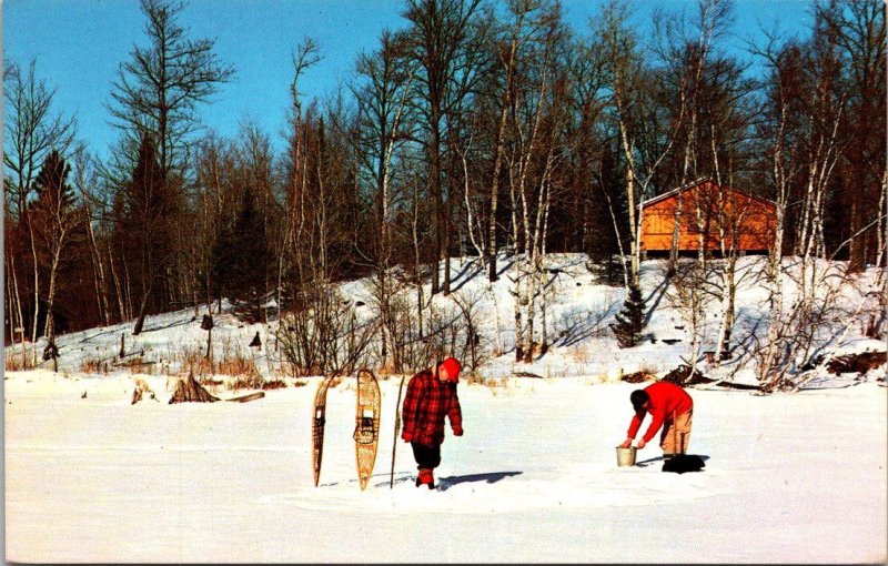 Ice Fishing On A Lake