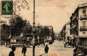 CPA MONTPELLIER - Square de la Gare P. L. M. et Rue Magueloune (511332)