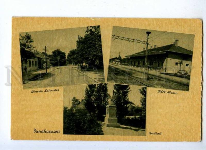 192016 HUNGARY Dunaharaszti Vintage photo collage postcard