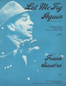 Let Me Try Again Frank Sinatra Sheet Music