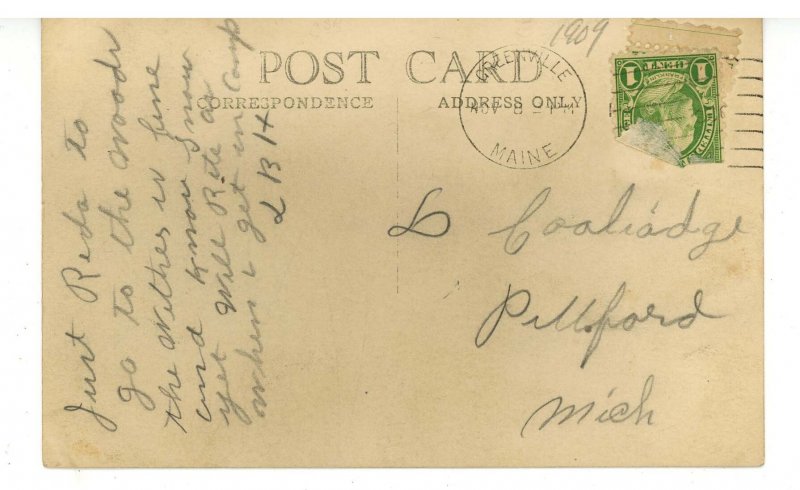 ME - Greenville. Ripogenus Dam circa 1909   RPPC