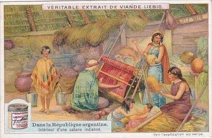 Liebig Vintage Trade Card S973 Argentine Republic No 6 Interieur d'une c...