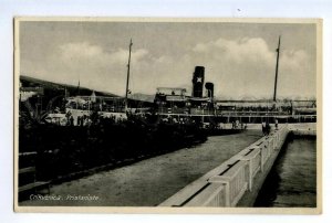 497072 CROATIA CRIKVENICA ship at the pier Vintage photo postcard