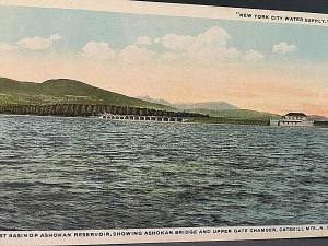 Postcard New York City Water Supply, showing Ashokan Bridge in Catskill Mtns  T6