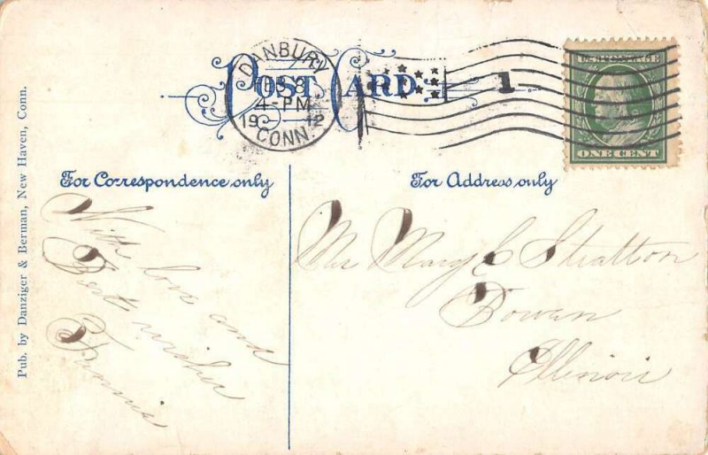 Danbury Connecticut Telephone Building Vintage Postcard AA31877 