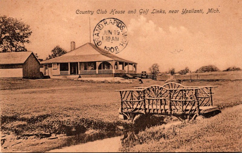 Michigan Ypsilanti Country Club House and Golf Links 1908