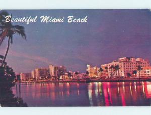 Pre-1980 HOTELS AT NIGHT Miami Beach Florida FL G9877