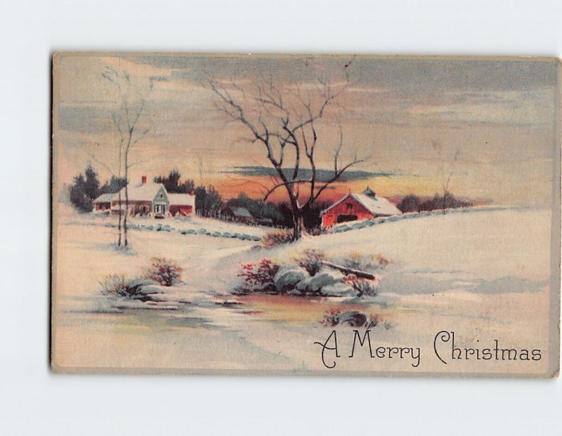 Postcard A Merry Christmas