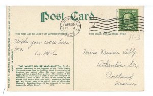 DC - Washington. The White House on a Winter's Night ca 1908