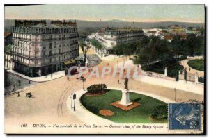 Old Postcard Dijon General view of Place Darcy