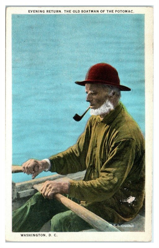 Old Boatman of the Potomac, Washington, DC Postcard *6V(2)25