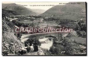 Old Postcard Florac Vue Generale Et Le Pont De La Becede