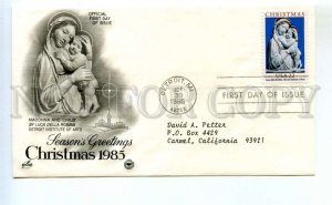 486472 1985 year FDC first day cover USA Christmas