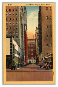 Vintage 1940's Postcard Ellan's Department Store Akard Street Canyon Dallas TX