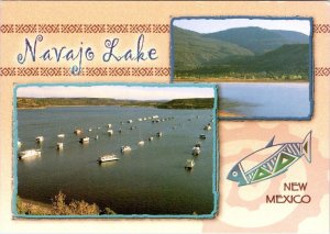 NM, New Mexico  NAVAJO LAKE SCENES  Moored Houseboats  4X6 Postcard