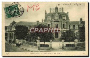 Old Postcard Deauville town hall and the post office