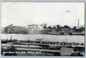 Vallejo California CA Postcard RPPC Photo Mare Island Navy Yard 1948 Vintage