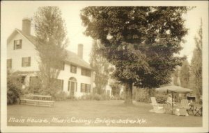 Bridgewater NH Main House Music Colony c1930s Real Photo Postcard