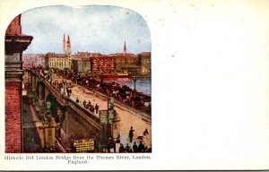 Historic Old London Bridge Over The Thames River London England