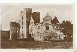 Shropshire Postcard - Keep Tower - Ludlow Castle - Real Photograph - Ref 14839A