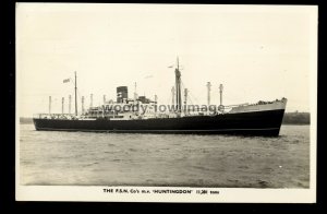 ca0355 - Federal Steam Nav Cargo Ship - Huntingdon - postcard plain back