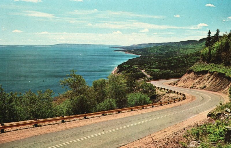 Vintage Postcard The Beautiful Cabot Trail As Seen From Cape Smokey Nova Scotia 