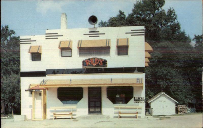 Arnolds Park IA Red's Caf‚ 1952 Postcard