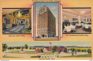 FORT SMITH , Arkansas , 1930-40s ; 4 view postcard