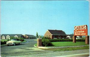 TROY HILLS, NJ New Jersey  GARDEN MOTOR LODGE  50s Convertible Roadside Postcard