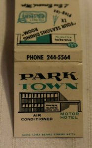 Park Town Motor Hotel Saskatoon Canada 20 Strike Matchbook Cover