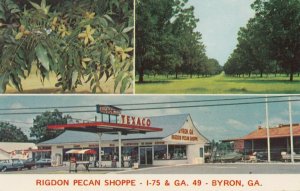 BYRON , Georgia, 1950-1960s; Rigdon Pecan Shoppe & TEXACO Gas Station