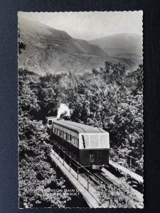 Wales LLANBERIS VIADUCT Snowdon Mountain Train SUMMIT STAMP - Old RP Postcard
