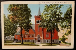 Vintage Postcard 1928 First methodist Episcopal Church, Union City, PA